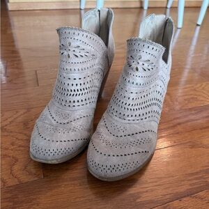 Cute Taupe Ankle Boots